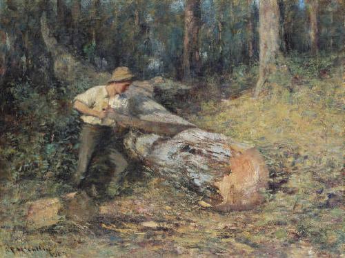 Frederick Mccubbin Sawing Timber china oil painting image